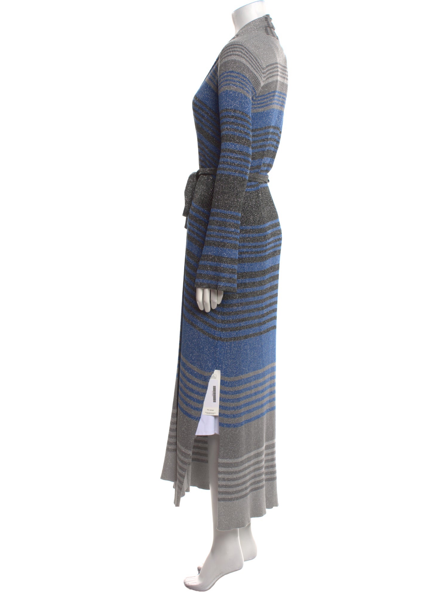 L'Agence Striped Long Dress