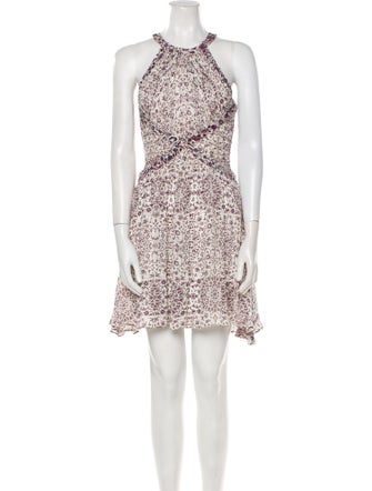 L'Agence Lace Pattern Knee-Length Dress