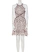 L'Agence Lace Pattern Knee-Length Dress