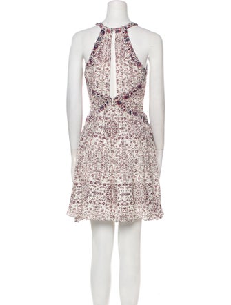 L'Agence Lace Pattern Knee-Length Dress