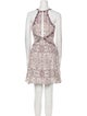 L'Agence Lace Pattern Knee-Length Dress