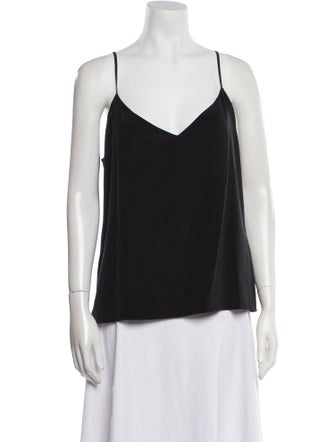L'Agence Silk V-Neck Top