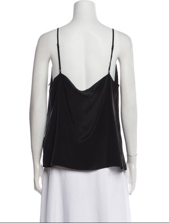 L'Agence Silk V-Neck Top