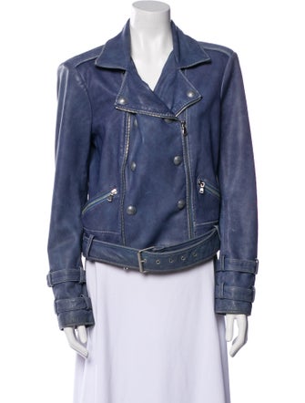L'Agence Leather Biker Jacket
