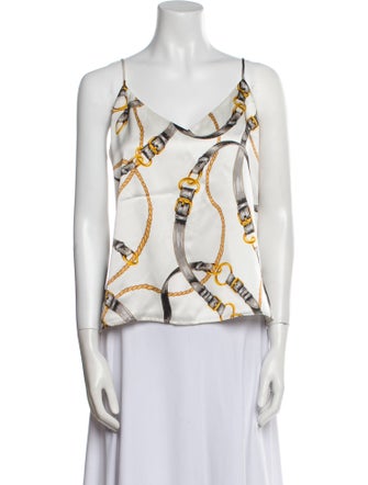 L'Agence Silk Printed Top