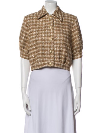 L'Agence Tweed Pattern Blazer