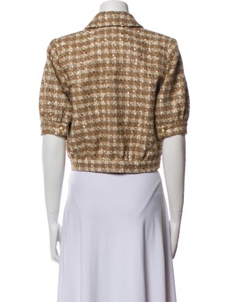 L'Agence Tweed Pattern Blazer