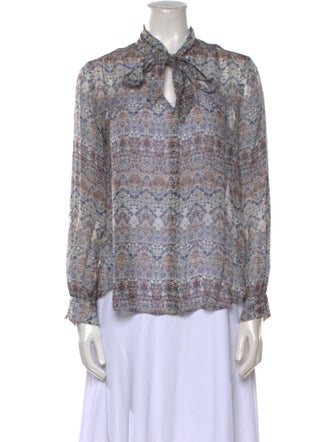 L'Agence Silk Printed Blouse
