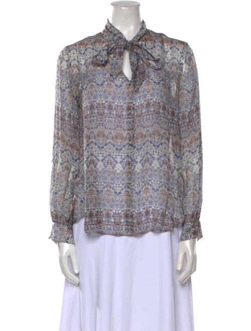 L'Agence Silk Printed Blouse