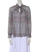 L'Agence Silk Printed Blouse
