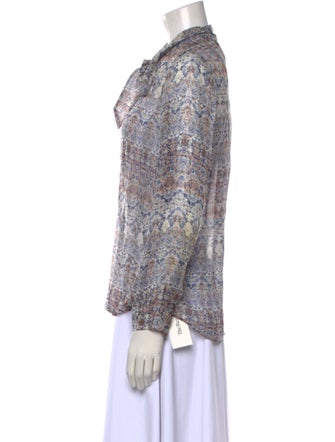 L'Agence Silk Printed Blouse