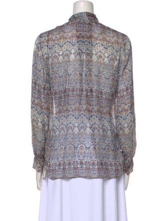 L'Agence Silk Printed Blouse
