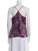 L'Agence Silk Paisley Print Top