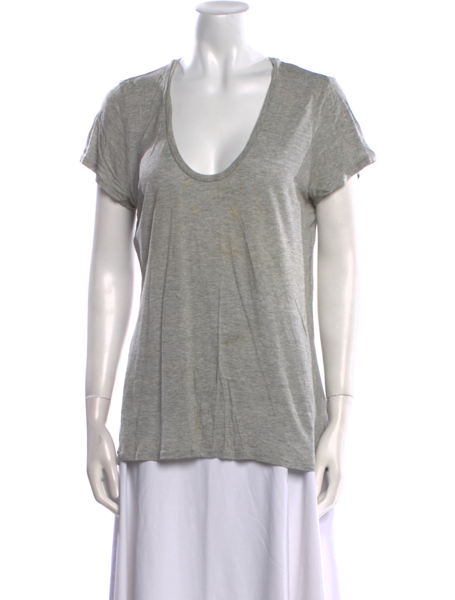 L'Agence V-Neck Short Sleeve T-Shirt