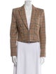 L'Agence Wool Plaid Print Blazer