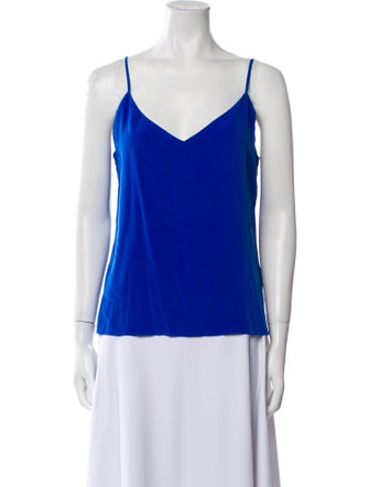 L'Agence Silk V-Neck Top