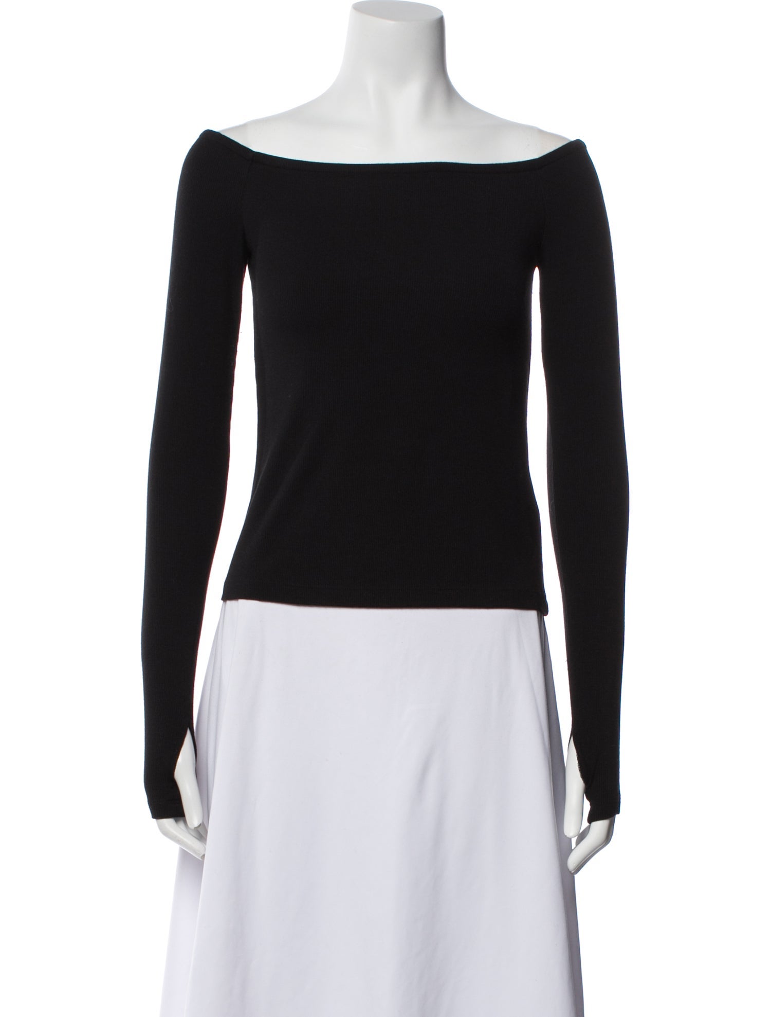 L'Agence Bateau Neckline Long Sleeve Top