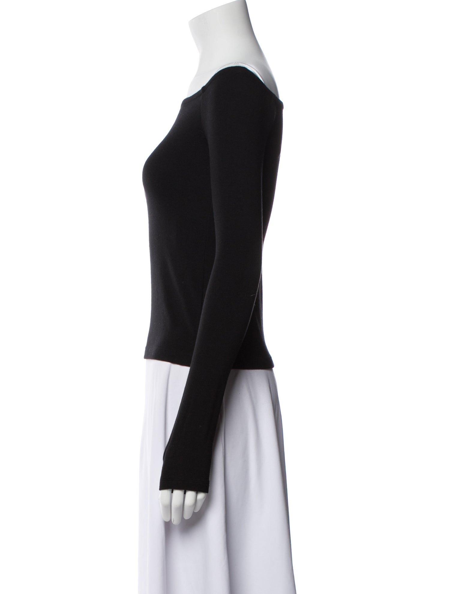 L'Agence Bateau Neckline Long Sleeve Top