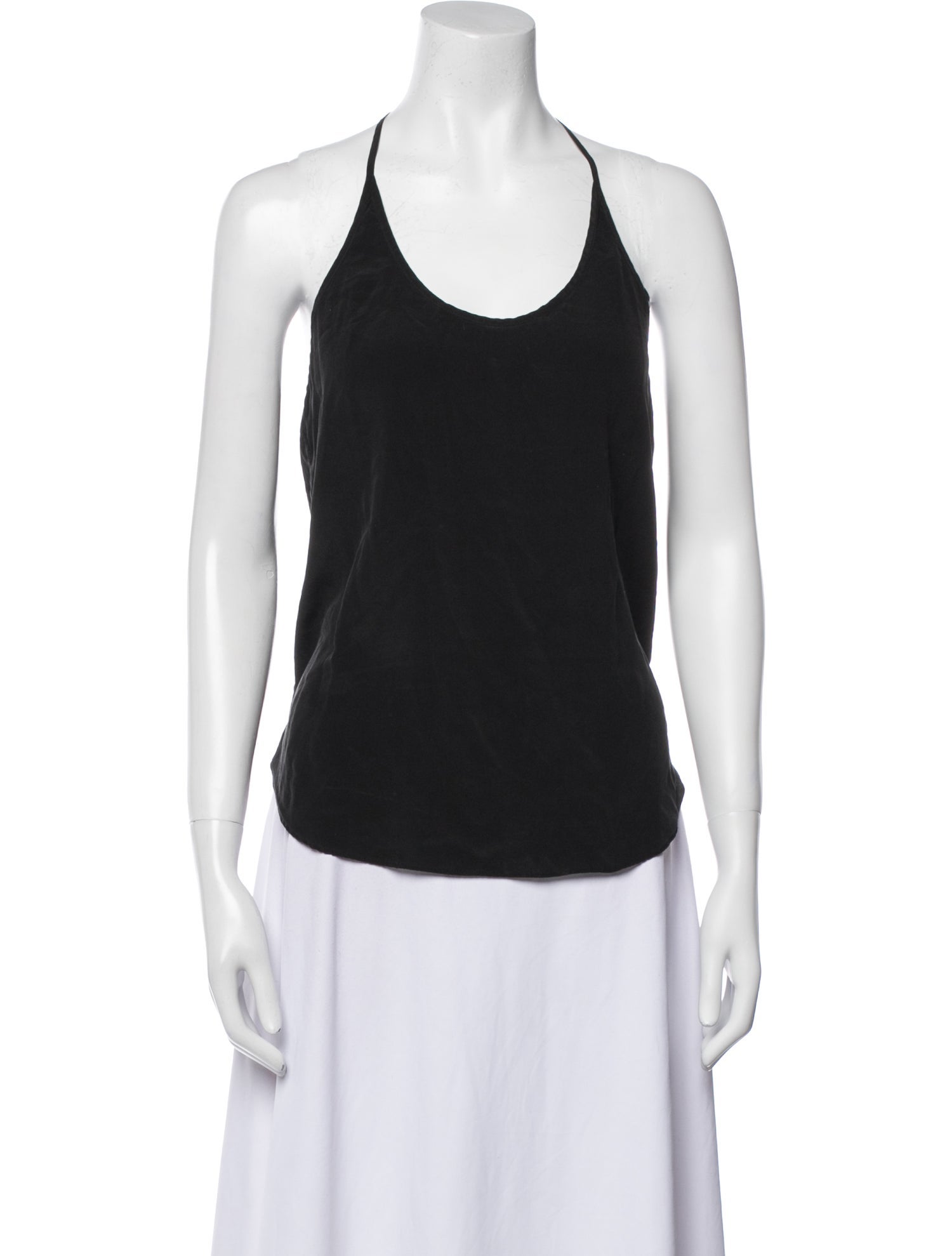 L'Agence Silk Scoop Neck Top