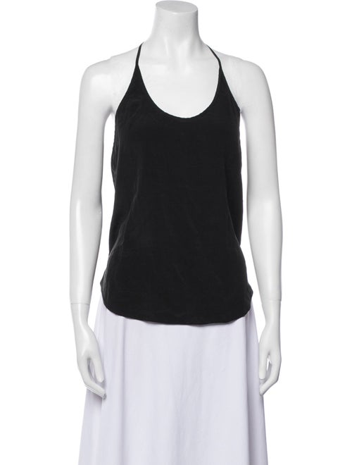 L'Agence Silk Scoop Neck Top