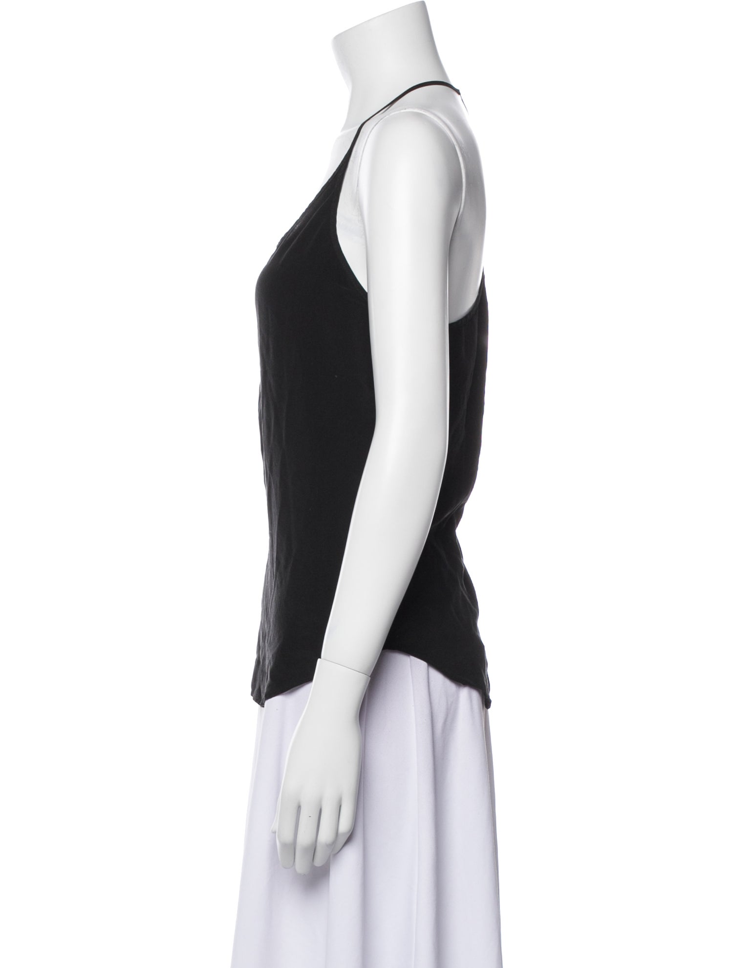 L'Agence Silk Scoop Neck Top