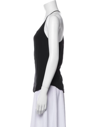 L'Agence Silk Scoop Neck Top