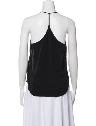 L'Agence Silk Scoop Neck Top