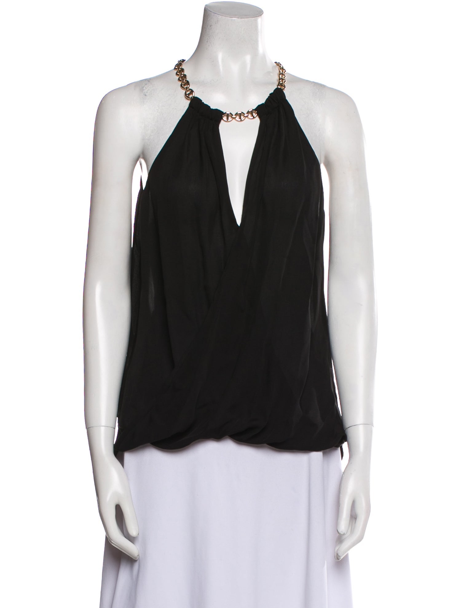 L'Agence Silk V-Neck Blouse