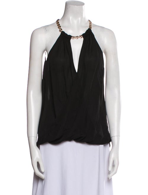 L'Agence Silk V-Neck Blouse