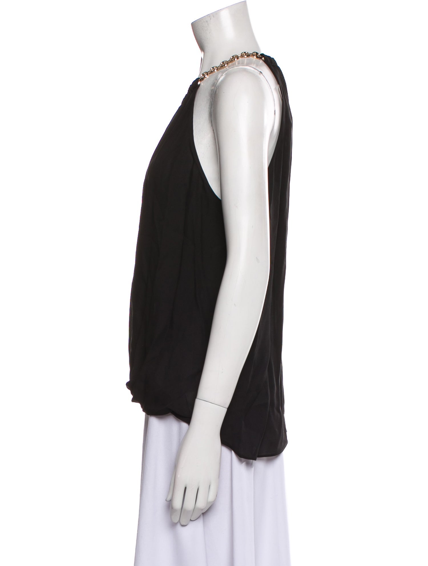 L'Agence Silk V-Neck Blouse