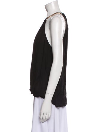 L'Agence Silk V-Neck Blouse