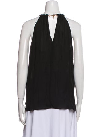 L'Agence Silk V-Neck Blouse