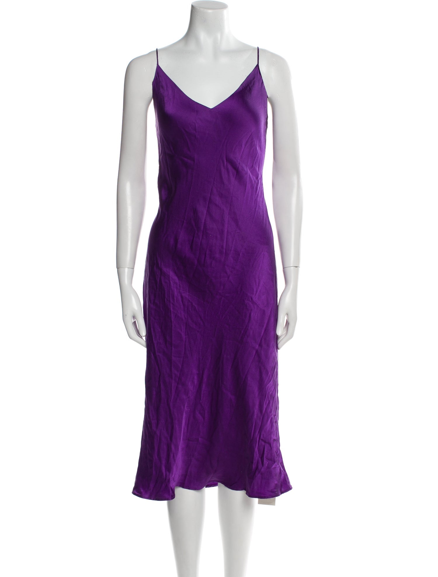 L'Agence Silk Midi Length Dress