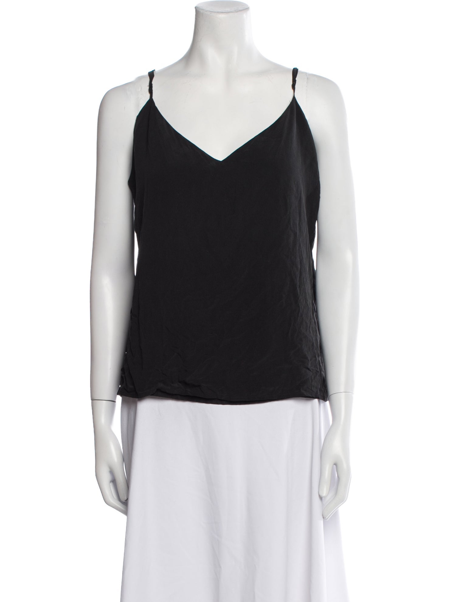 L'Agence Silk V-Neck Top