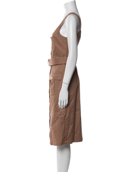 L'Agence Square Neckline Midi Length Dress