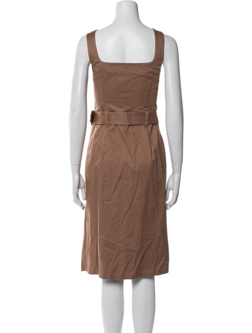 L'Agence Square Neckline Midi Length Dress