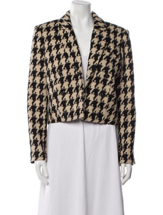 L'Agence Houndstooth Print Blazer