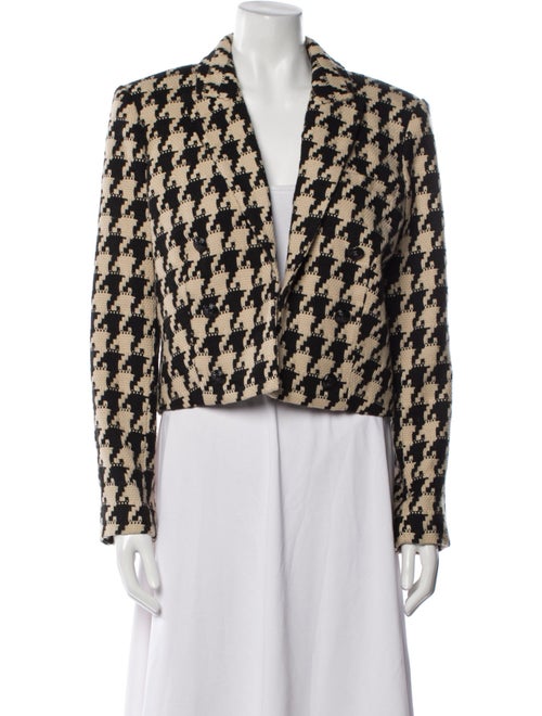 L'Agence Houndstooth Print Blazer