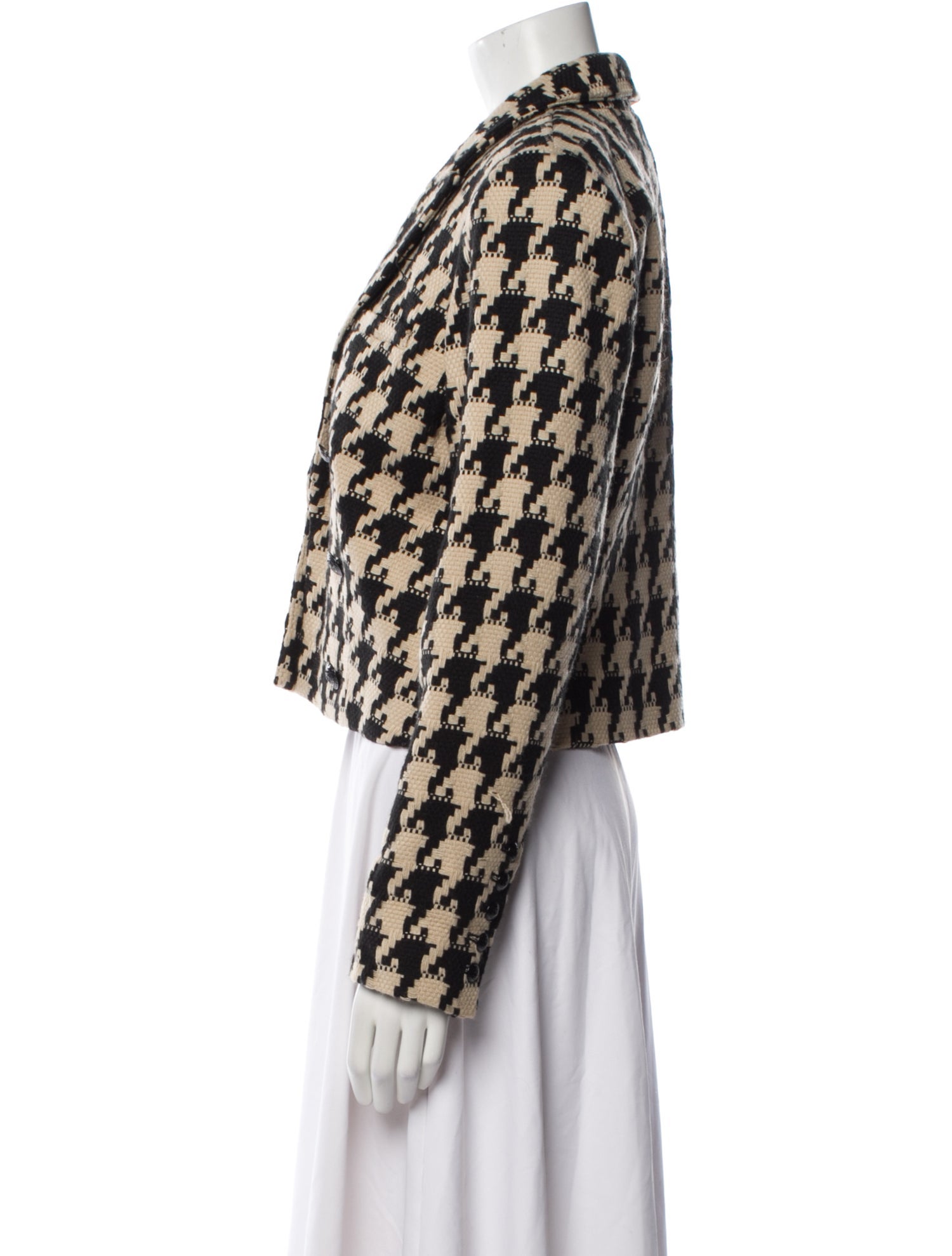 L'Agence Houndstooth Print Blazer