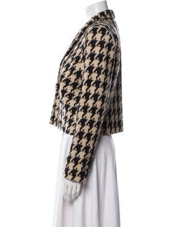 L'Agence Houndstooth Print Blazer