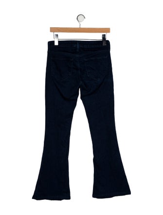 L'Agence Elysee Low Rise Flare - Indigo Wide Leg Jeans