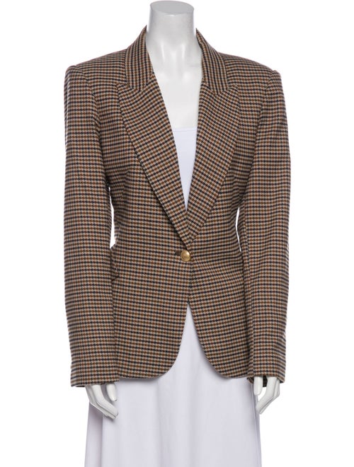 L'Agence Houndstooth Print Blazer