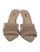 L'Agence Suede Crochet Trim Slides