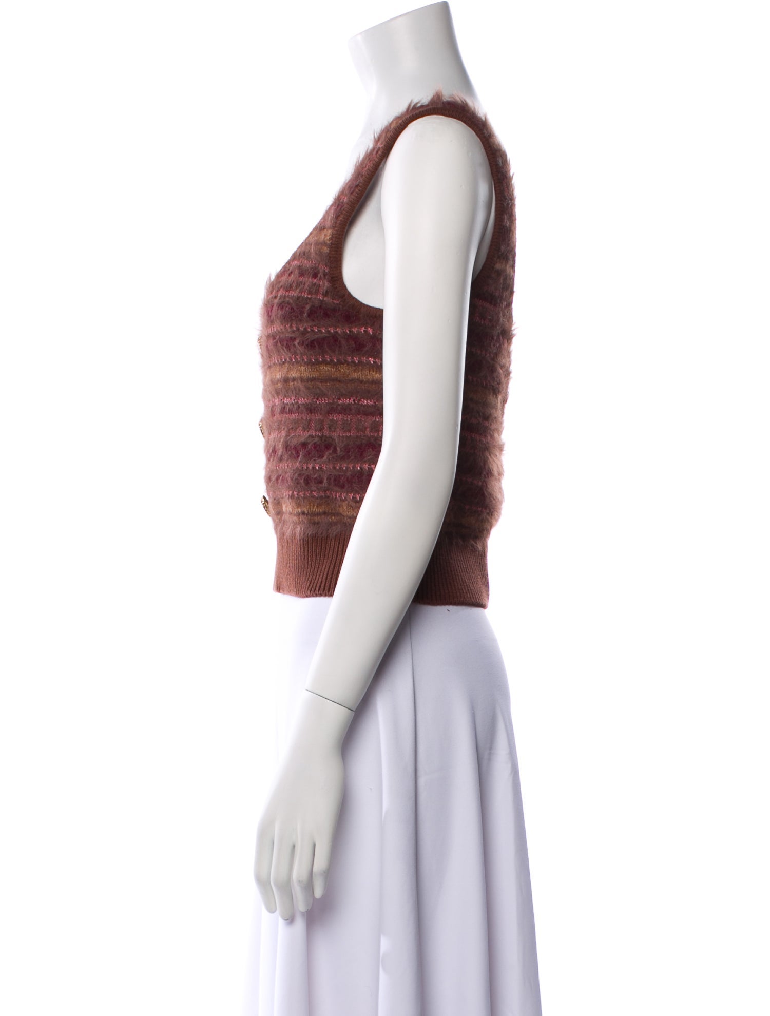 L'Agence Striped Scoop Neck Crop Top w/ Tags