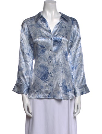 L'Agence Silk Printed Blouse