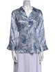 L'Agence Silk Printed Blouse