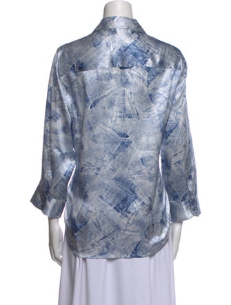 L'Agence Silk Printed Blouse