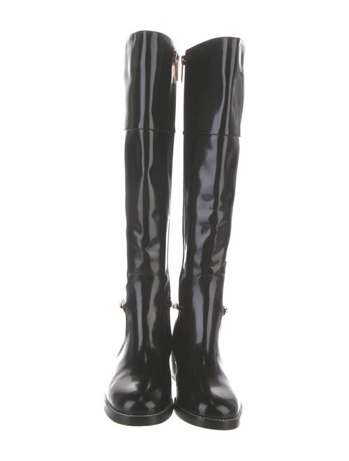 L'Agence Leather Chain-Link Accents