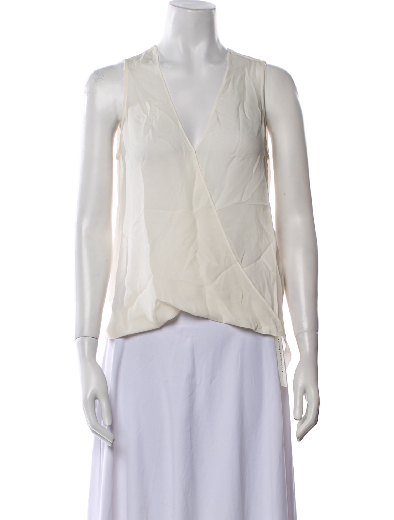 L'Agence Silk V-Neck Blouse