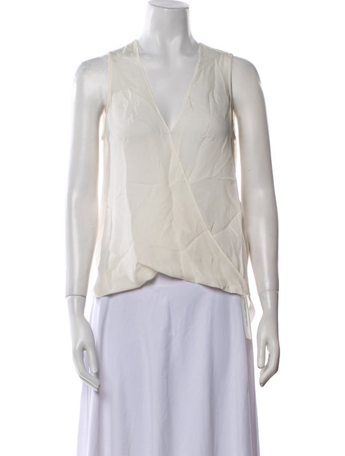 L'Agence Silk V-Neck Blouse